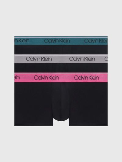 Trunks-Calvin-Klein-Microfiber-Stretch-Low-Rise-Paquete-de-3-Hombre-Negro