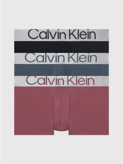 Trunks-Calvin-Klein-Reconsidered-Steel-Low-Rise-Paquete-de-3-Hombre-Multicolor