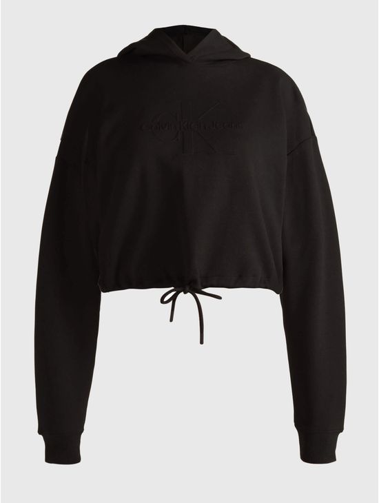 Sudadera-Calvin-Klein-Cropped-Mujer-Negro