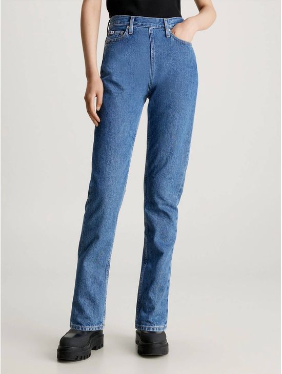 Jeans-Calvin-Klein-Slim-Straight-Mujer-Azul
