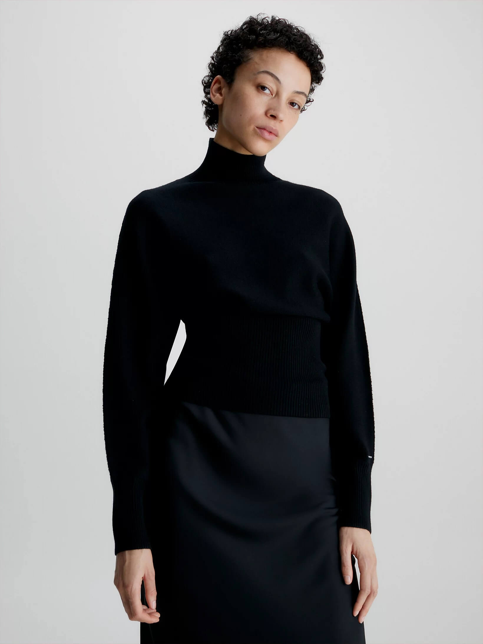 Suéter Calvin Klein Cintura Ajustada Mujer Negro