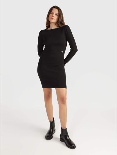 Vestido-Calvin-Klein-con-Espalda-Descubierta--Mujer-Negro