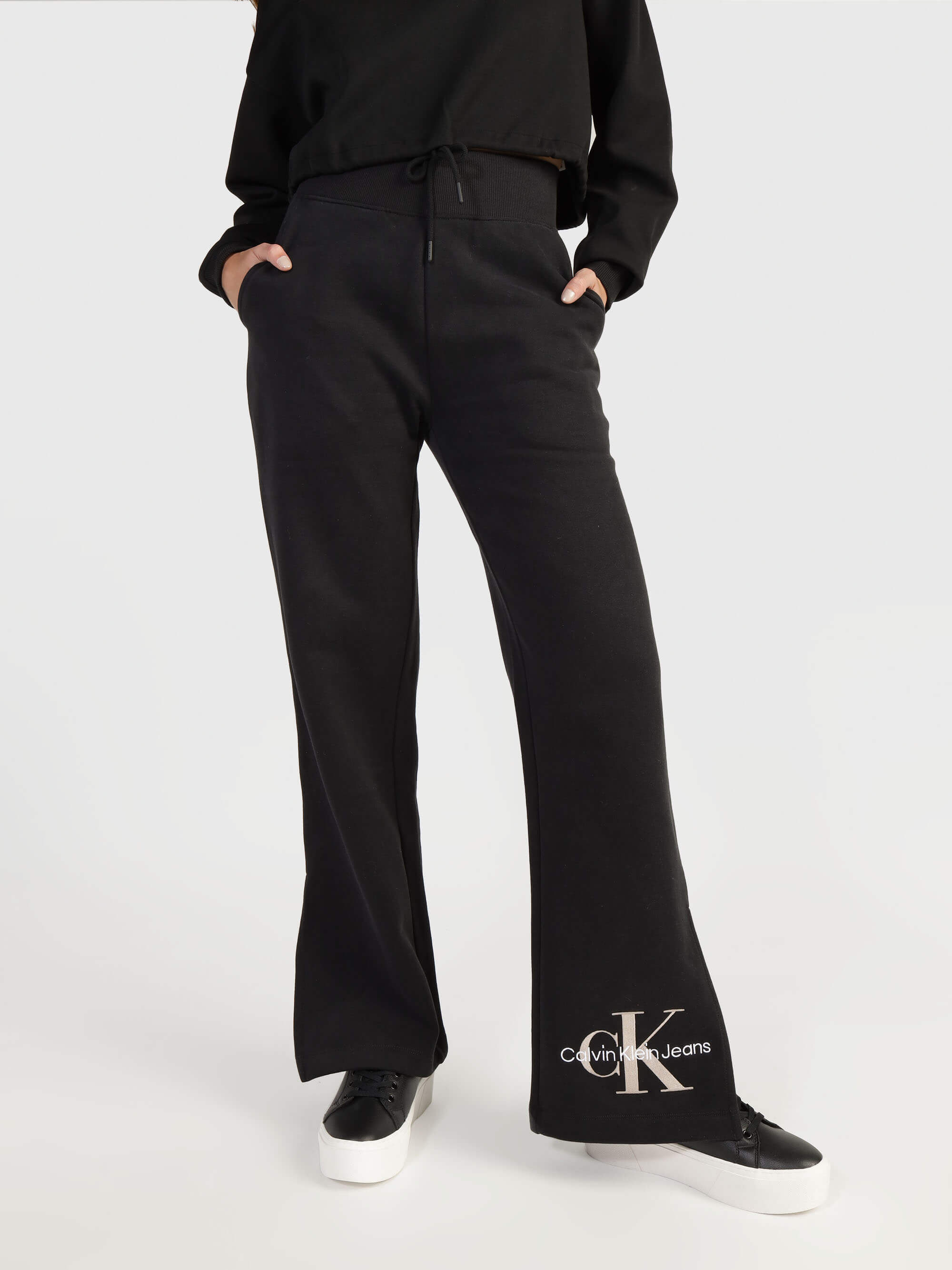 Pants Calvin Klein con Logo Mujer Negro