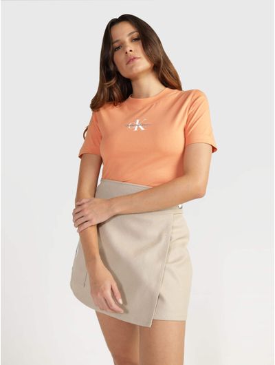 Playera-Calvin-Klein-con-Logo-Mujer-Naranja
