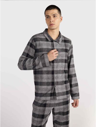 Camisa-Calvin-Klein-de-Pijama-Hombre-Gris