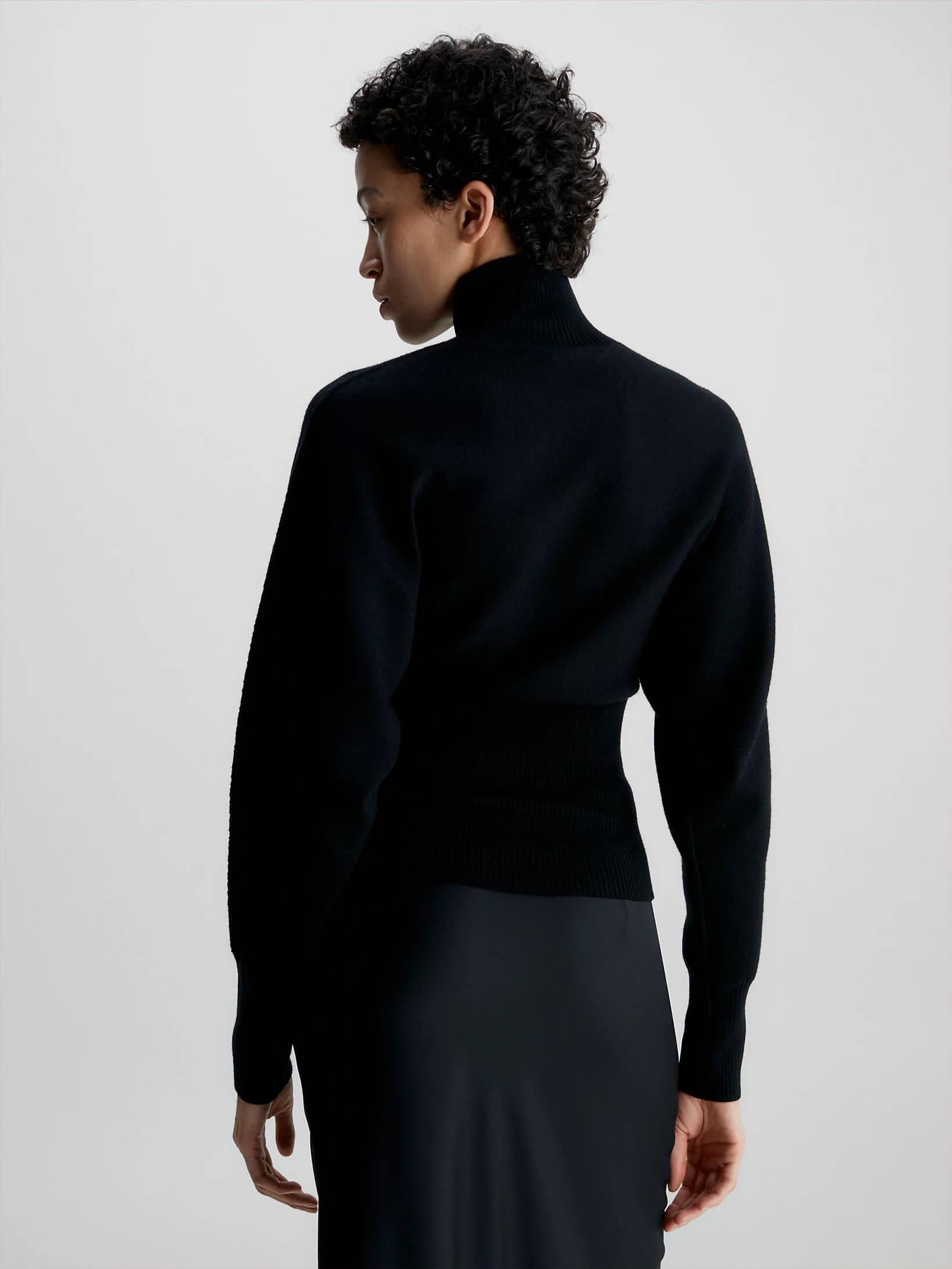 Suéter Calvin Klein Cintura Ajustada Mujer Negro