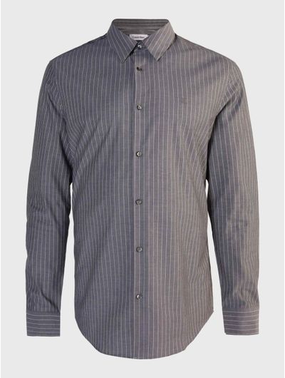 Camisa-Calvin-Klein-Stretch-Hombre-Gris