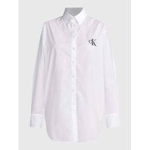 Camisa Calvin Klein con Logo Mujer Blanco Camisas calvinkleinmx