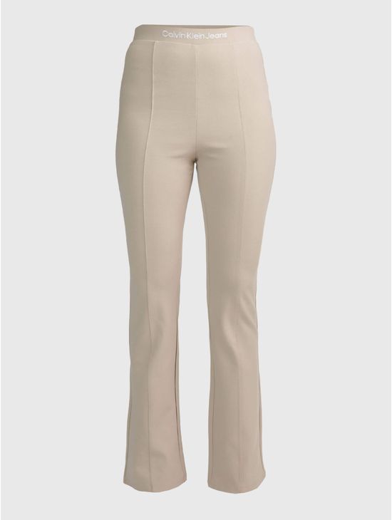 Pantalon-Calvin-Klein-con-Logo-Mujer-Beige