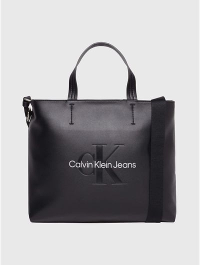 Tote-Calvin-Klein-con-Logo-Mujer-Negro