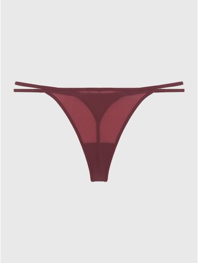 Tanga-Calvin-Klein-con-Logo-Mujer-Rojo