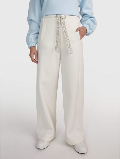 Pants-Calvin-Klein-con-Logo-Mujer-Beige