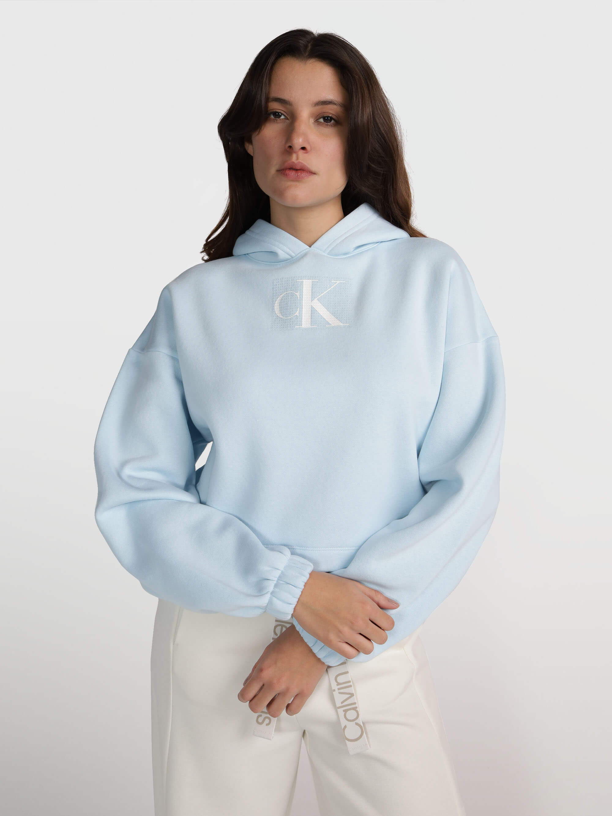 Sudadera Calvin Klein con Monograma Mujer Azul