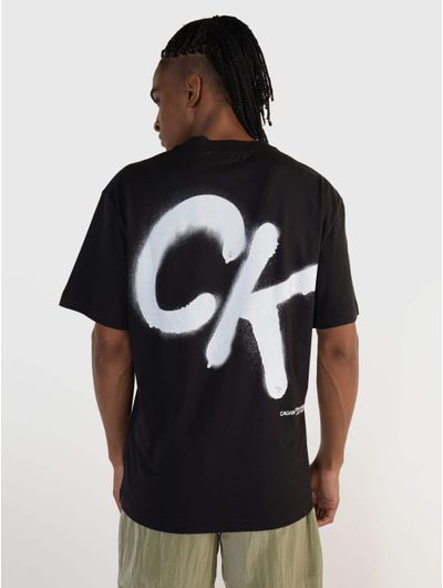 Playera-Calvin-Klein-Estampado-Hombre-Negro