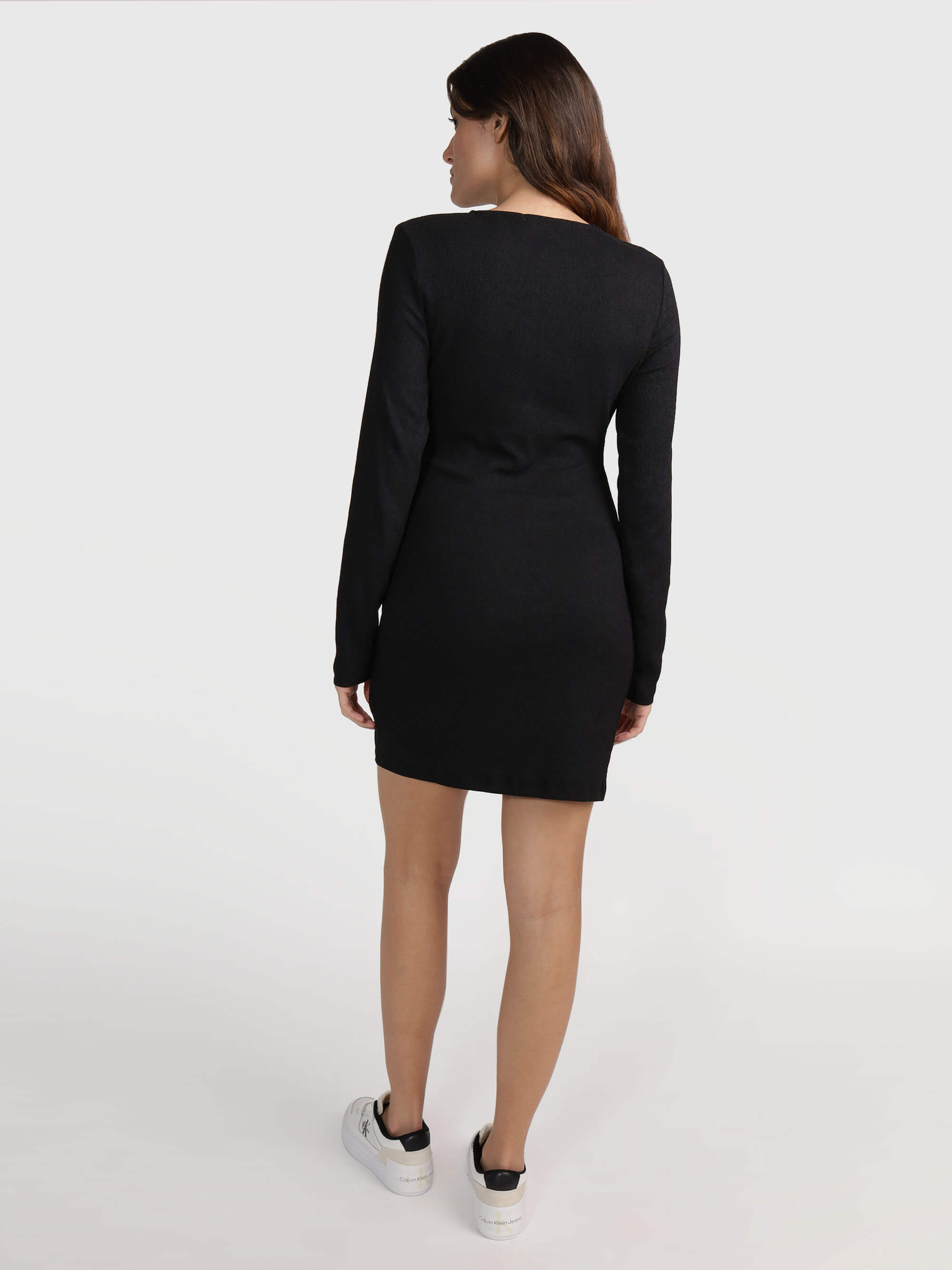 Vestido Calvin Klein Corte Mujer Negro