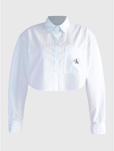 Camisa-Calvin-Klein-con-Monograma-Mujer-Azul