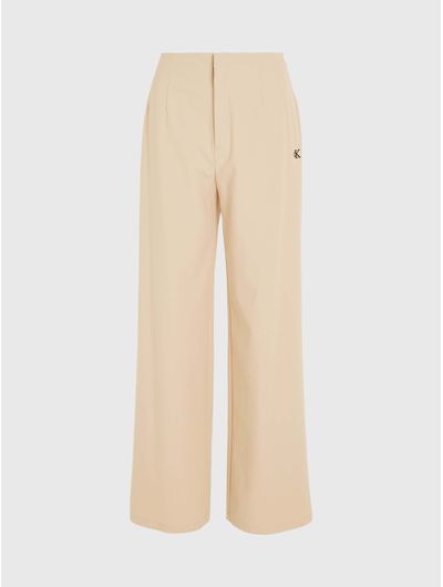 Pantalon-Calvin-Klein-Straight-Fit-Mujer-Beige