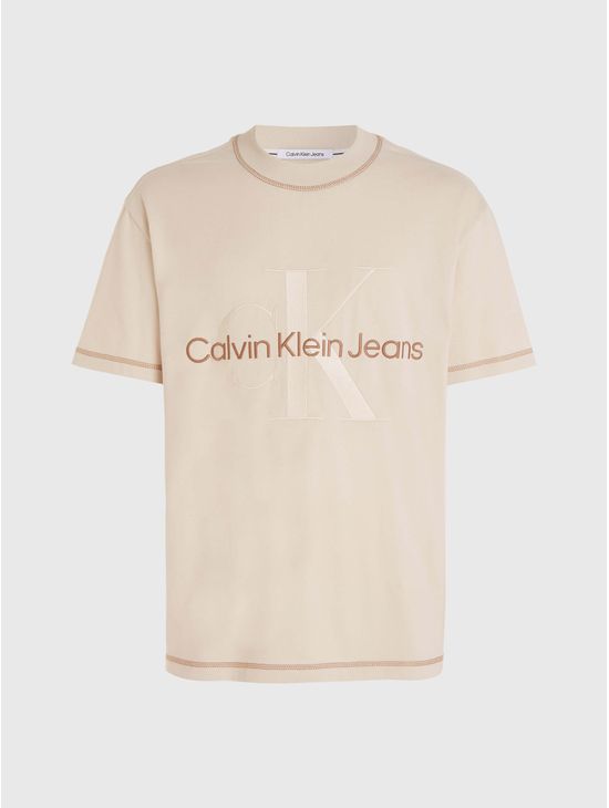 Playera-Calvin-Klein-Relaxed-Monologo-Hombre-Beige