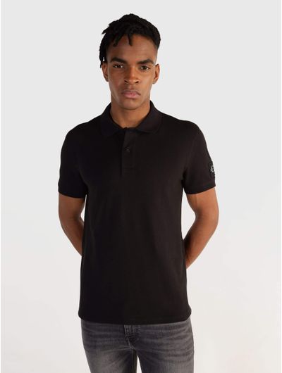 Polo-Calvin-Klein-Logo-Hombre-Negro