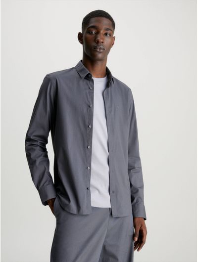 Camisa-Calvin-Klein-Slim-Fit-Hombre-Gris