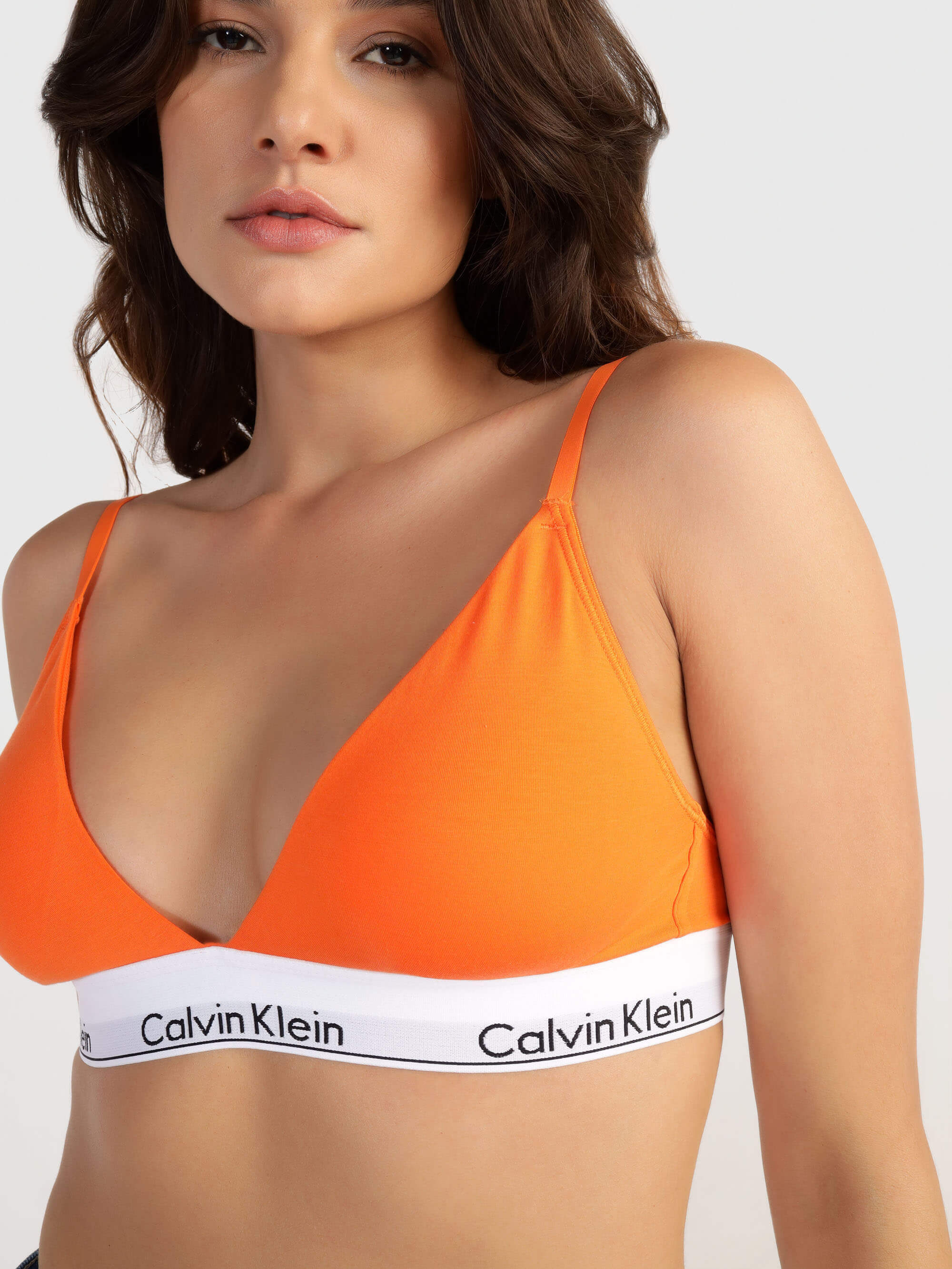 Brasier Calvin Klein Triangle Lightly Lined Mujer Naranja