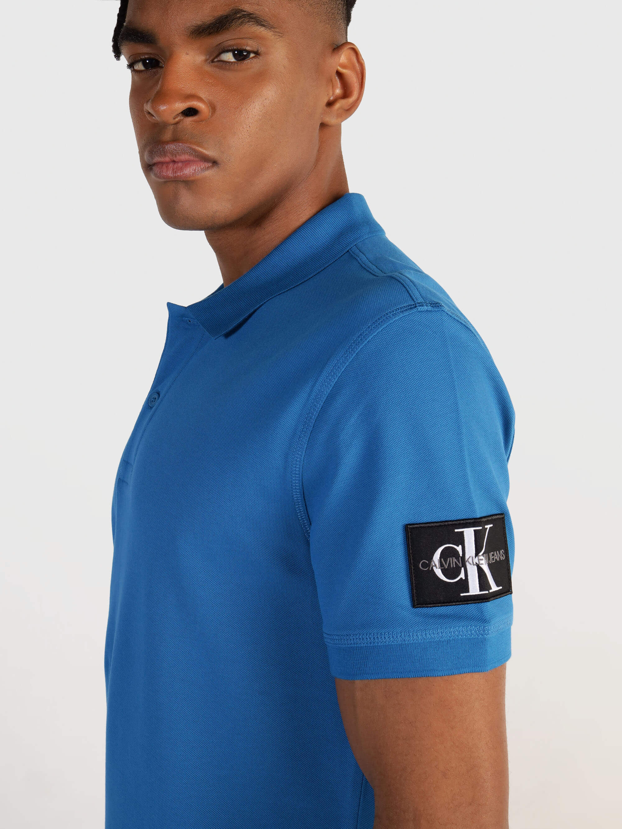 Polo Calvin Klein Logo Hombre Azul
