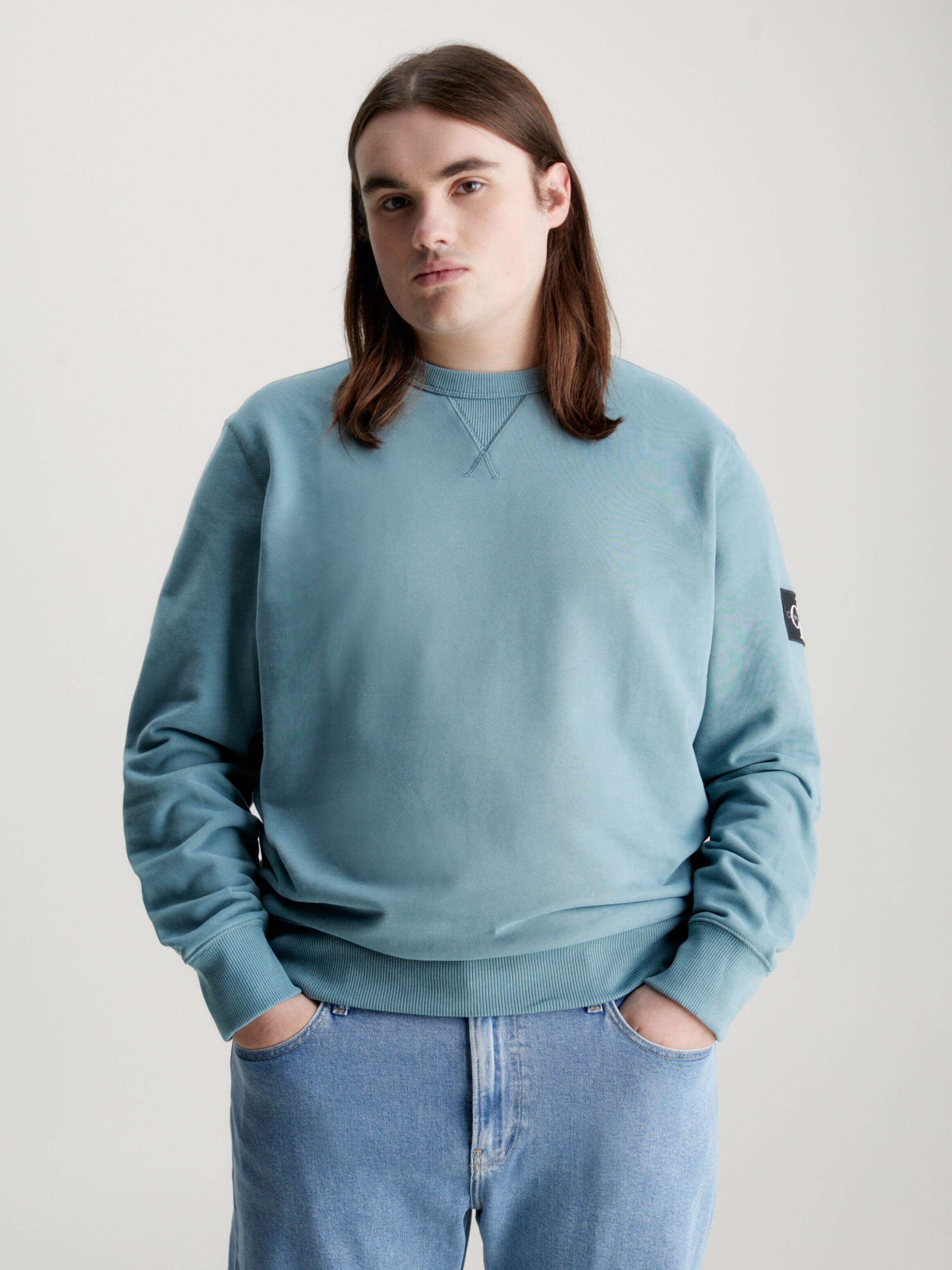 Sudadera Calvin Klein con Monograma Hombre Azul