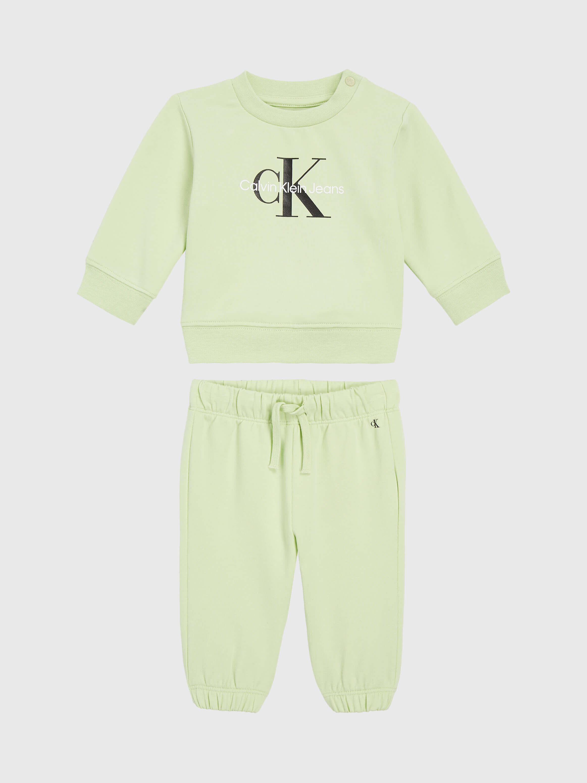 Set Calvin Klein Sudadera con Pants Bebé Verde