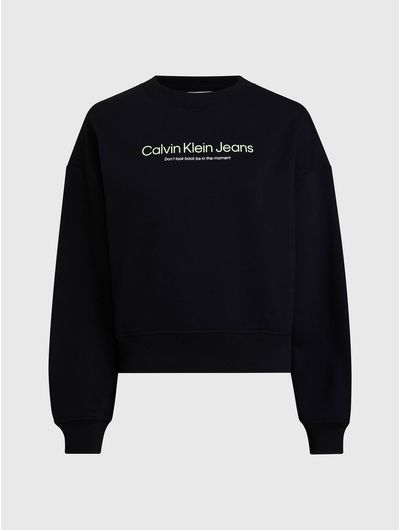 Sudadera-Calvin-Klein-Estampado-Mujer-Negro