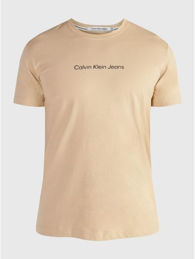 Playera-Calvin-Klein-Logotipo-Hombre-Beige