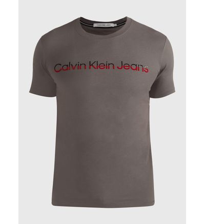 Playera Calvin Klein Logotipo Hombre Gris Playeras calvinkleinmx