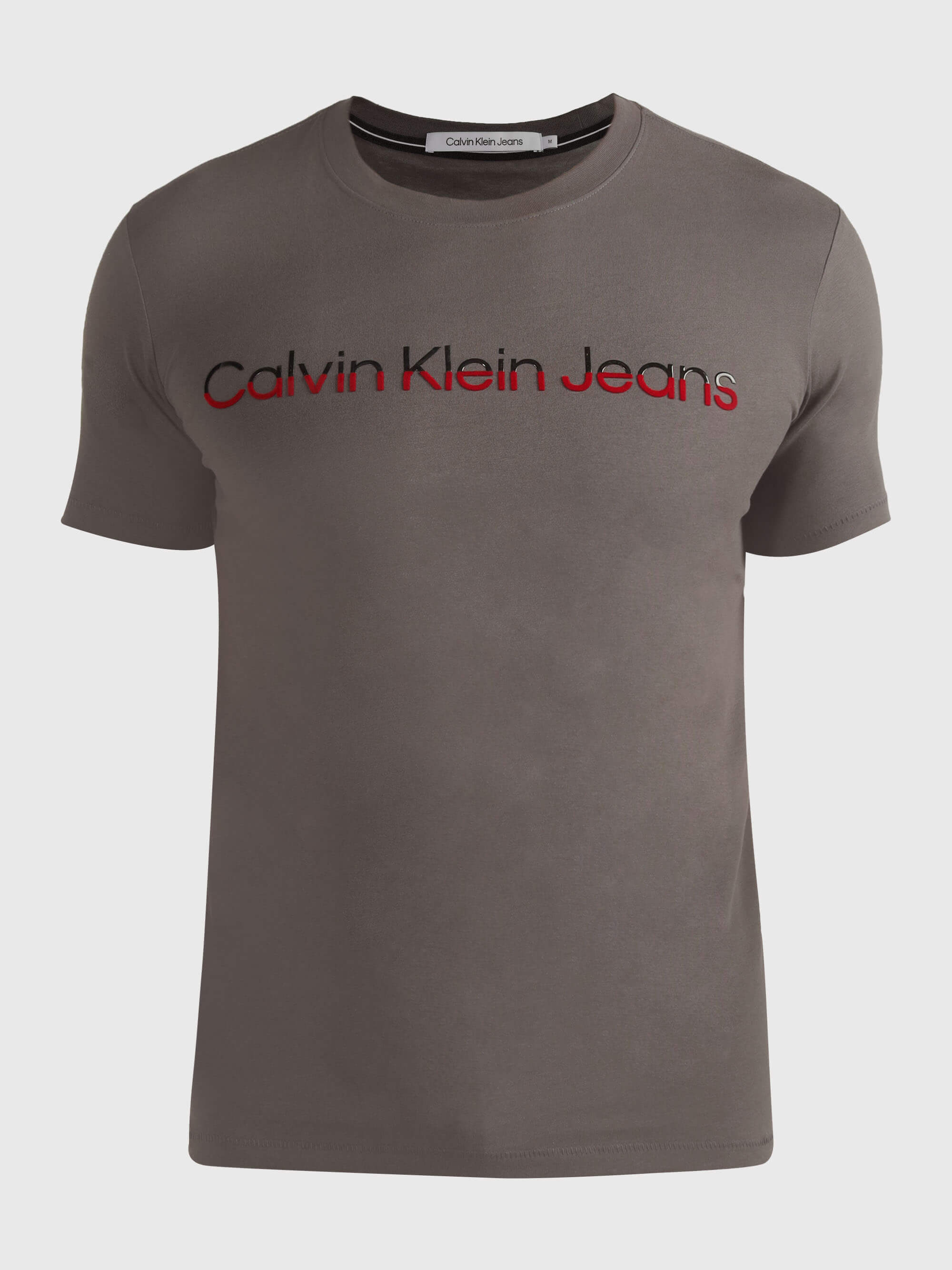 Playera Calvin Klein Logotipo Hombre Gris