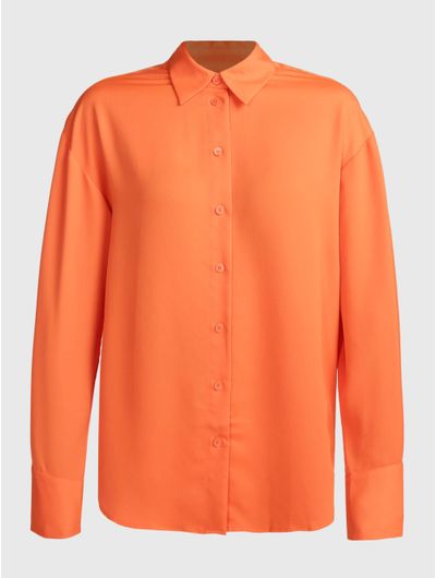 Camisa-Calvin-Klein-Neon-Mujer-Naranja
