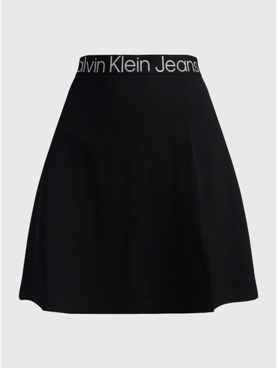 Falda-Calvin-Klein-con-Logo-Mujer-Negro
