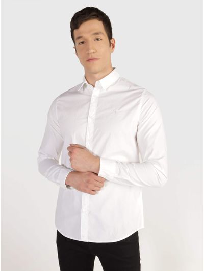 Camisa-Calvin-Klein-Monograma-Hombre-Blanco