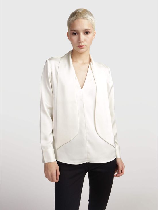 Blusa-Calvin-Klein-Satinada-Mujer-Beige