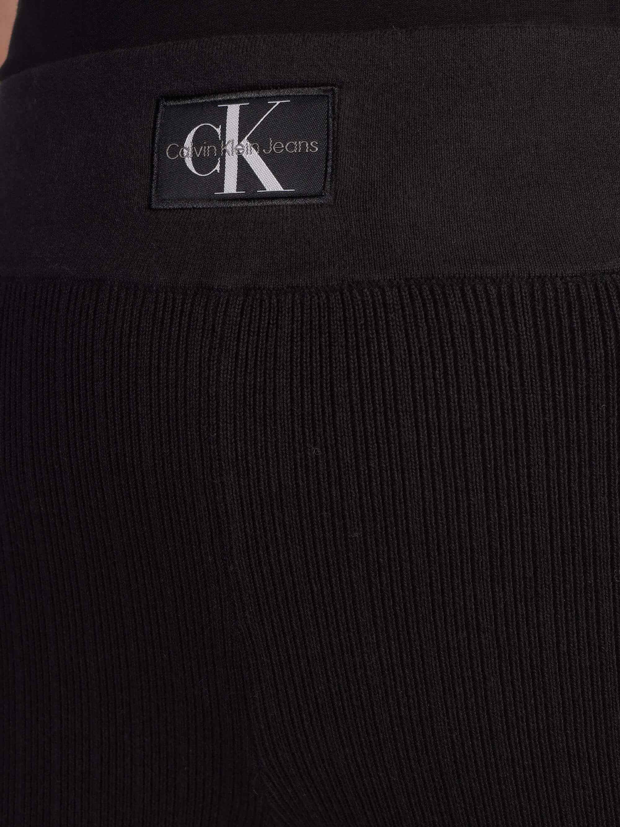 Pantalón Calvin Klein Canalé Mujer Negro