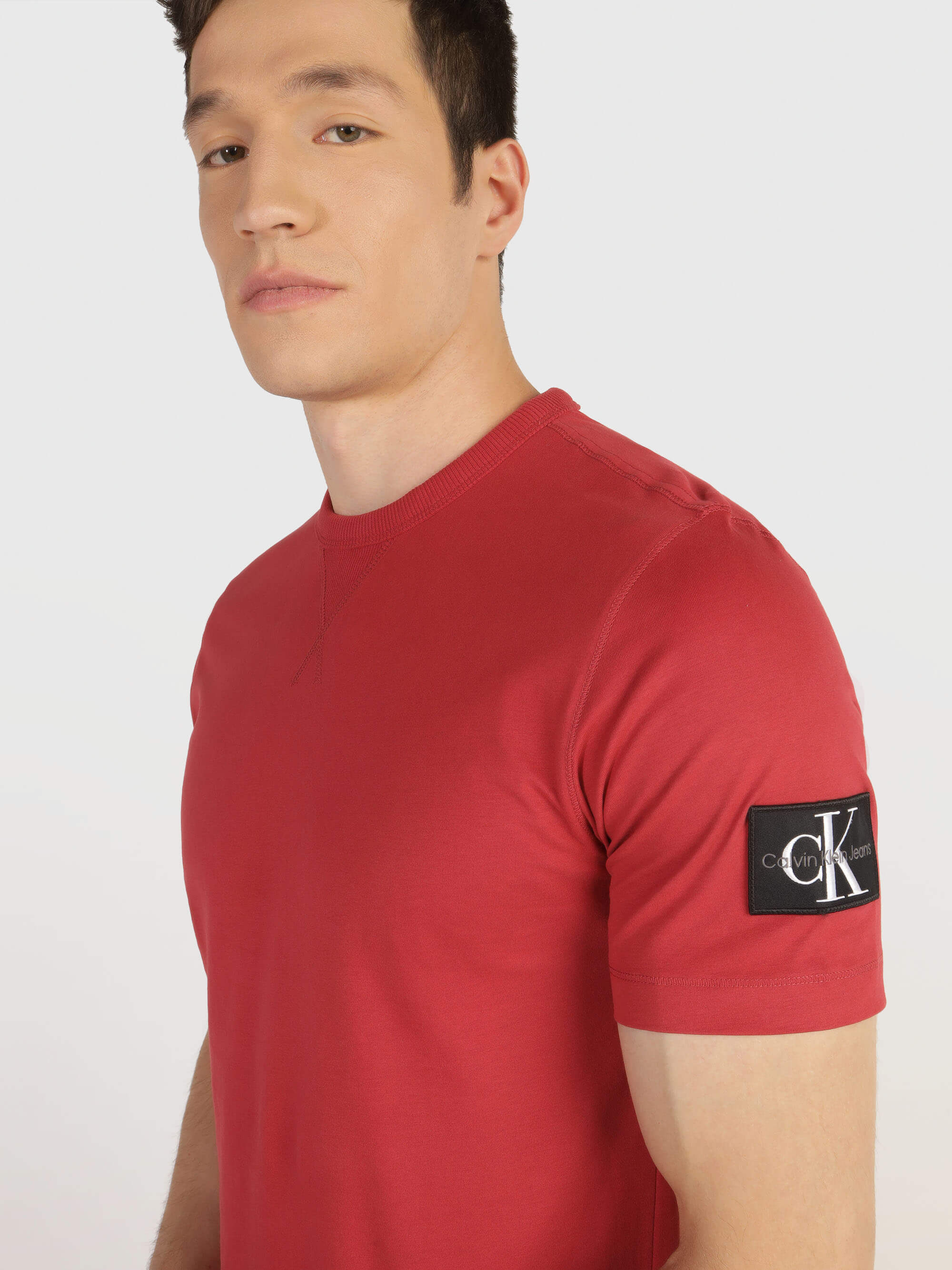 Playera Calvin Klein Logo Hombre Rojo