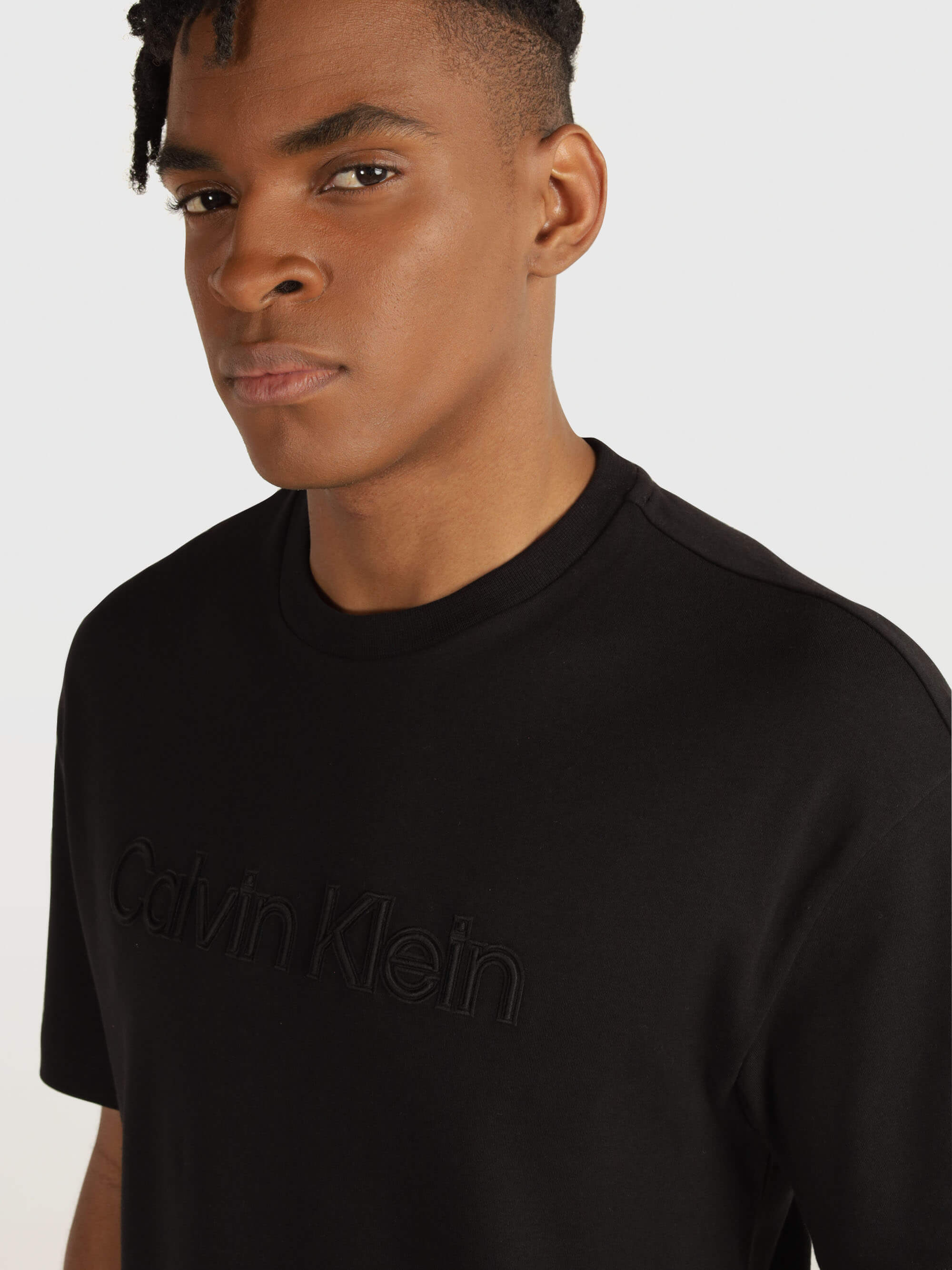 Playera Calvin Klein Logotipo Hombre Negro