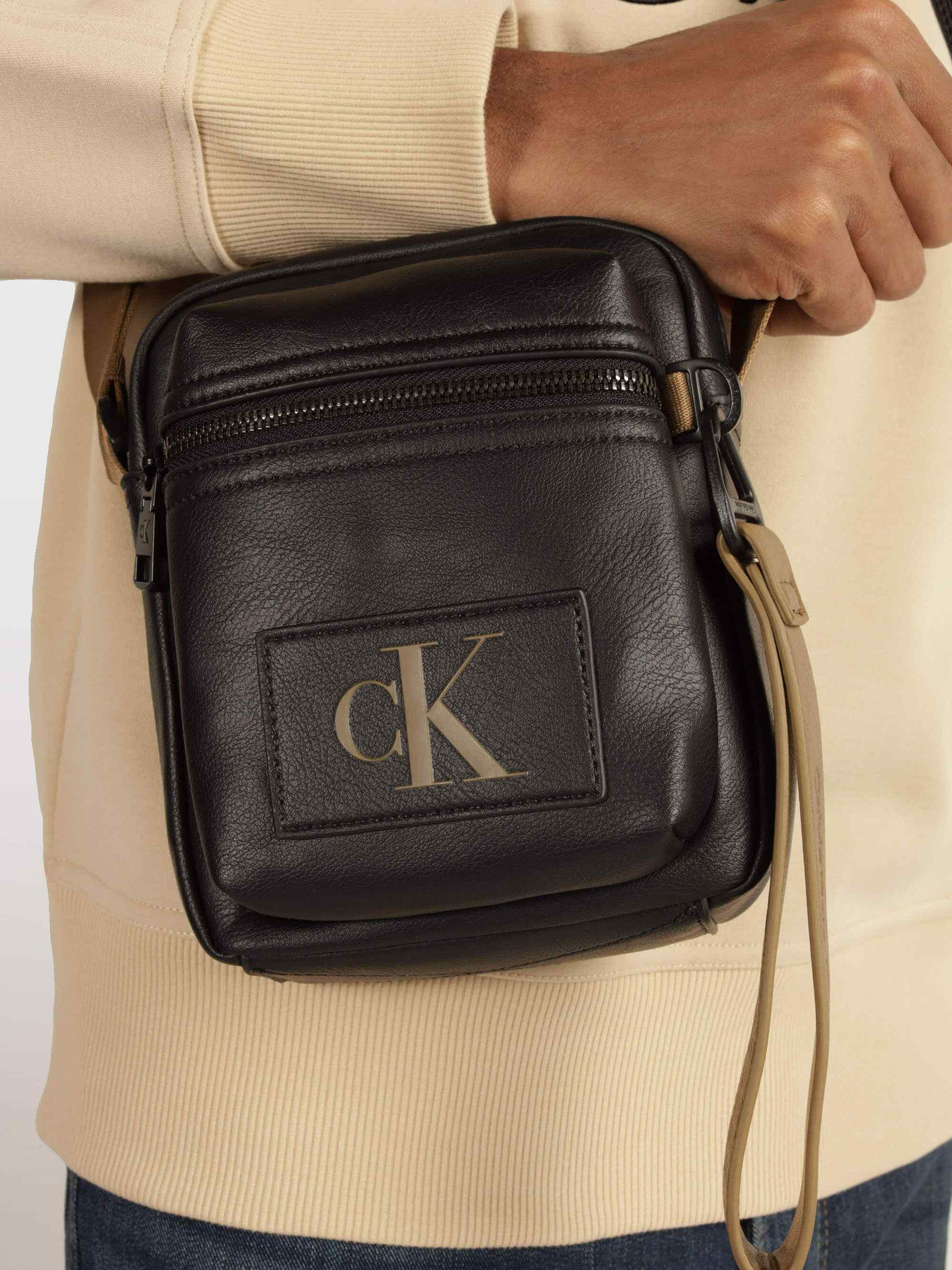 Bolsa Calvin Klein Crossbody Hombre Negro - Talla: Única
