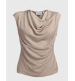 Blusa-Calvin-Klein-Drapeada-Mujer-Cafe