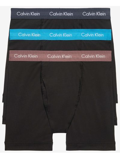 Boxers-Largos-Calvin-Klein-Cotton-Stretch-Paquete-de-3-Negro