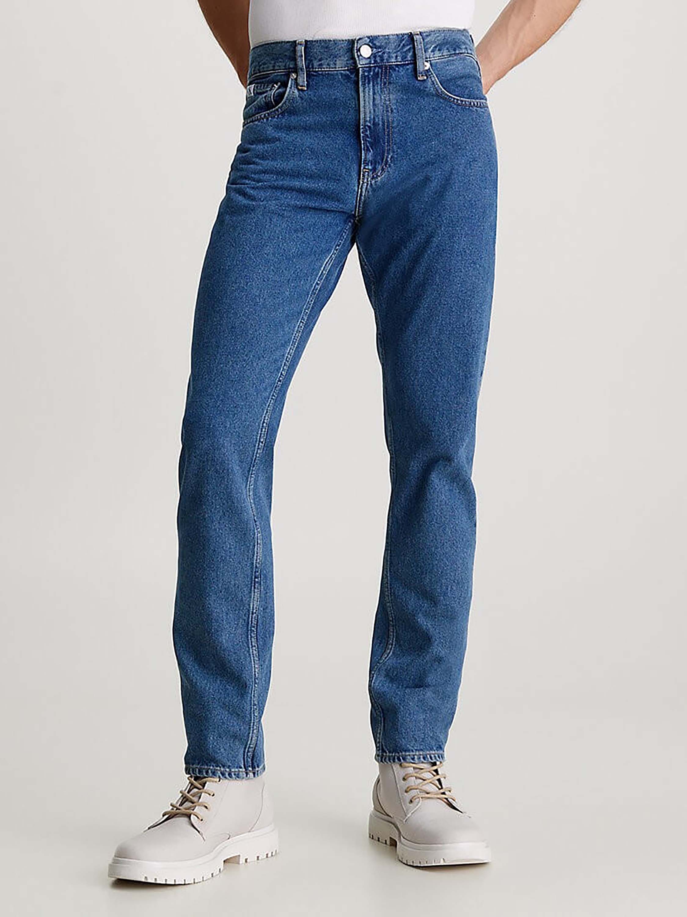 Jeans Calvin Klein Straight Hombre Azul