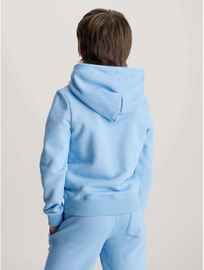 Sudadera-Calvin-Klein-Logo-Niño-Azul