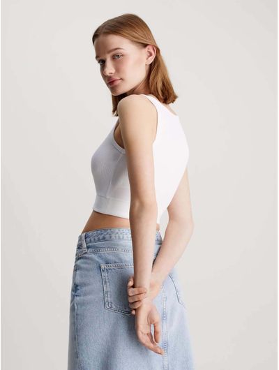 Top-Cropped-Calvin-Klein-Mujer-Blanco