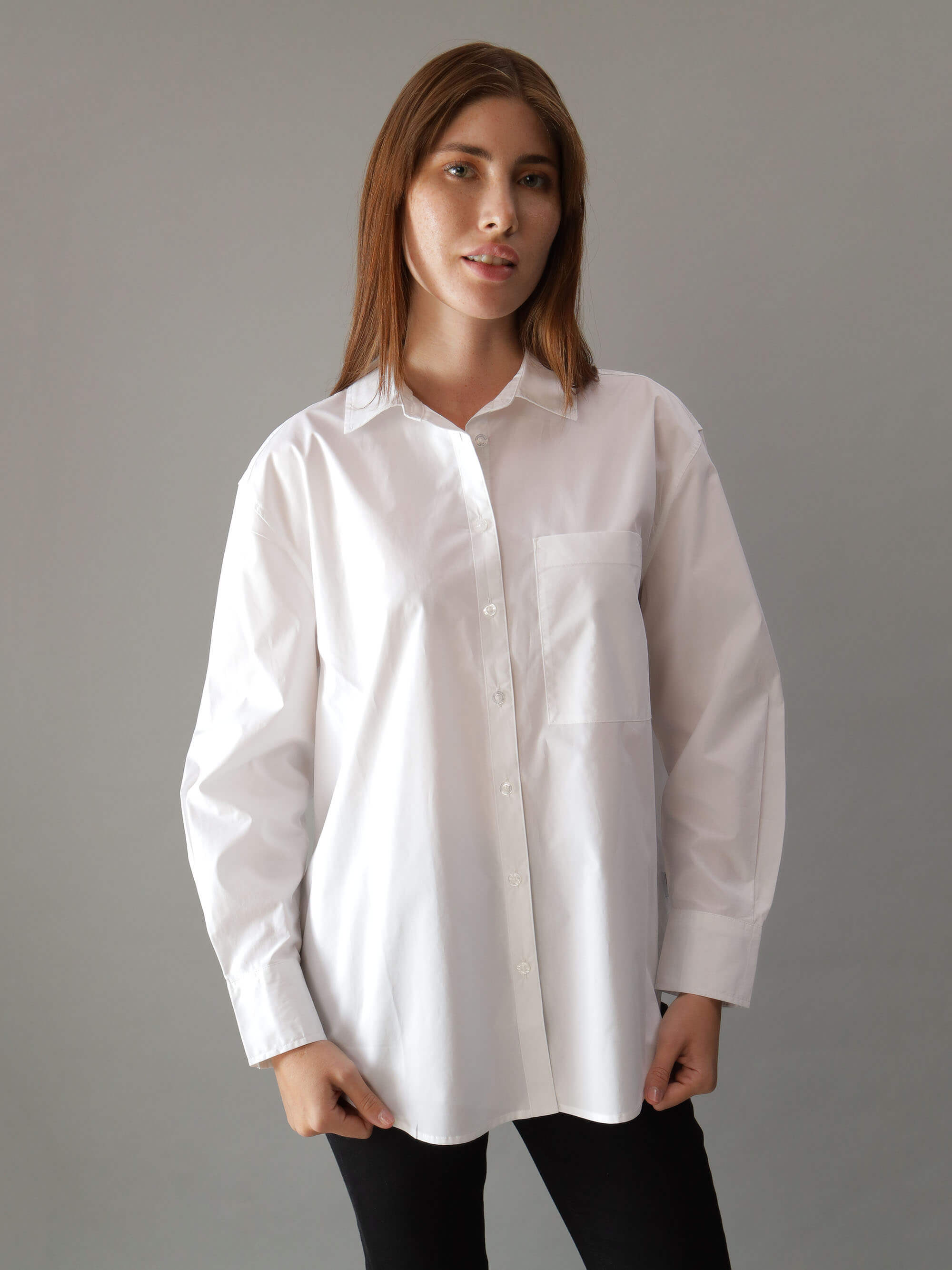 Camisa Calvin Klein Monograma Mujer Blanco
