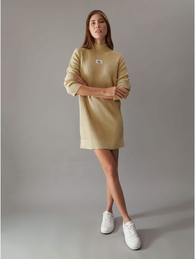 Vestido-Calvin-Klein-Canale-Mujer-Beige