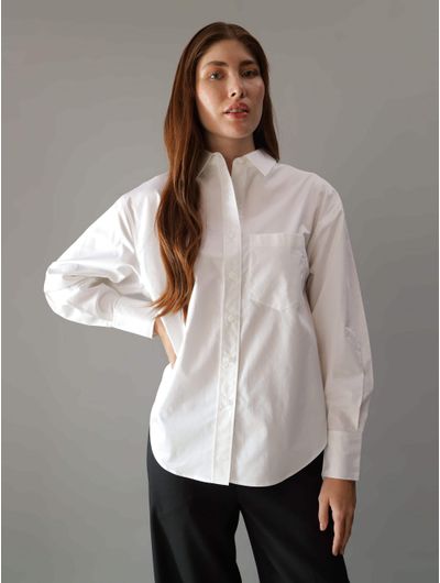 Camisa-Calvin-Klein-Bolsillo-Mujer-Blanco
