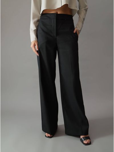 Pantalon-Calvin-Klein-Tailored-Wide-Mujer-Negro