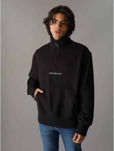 Sudadera-Calvin-Klein-Logo-Hombre-Negro